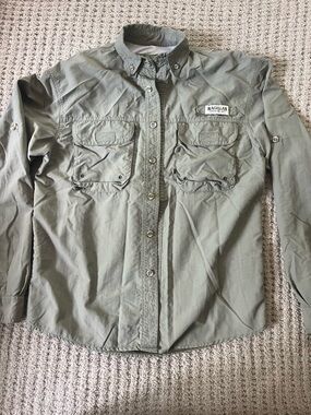 Magellan Outdoors Olive Utility Button-Up Shirt